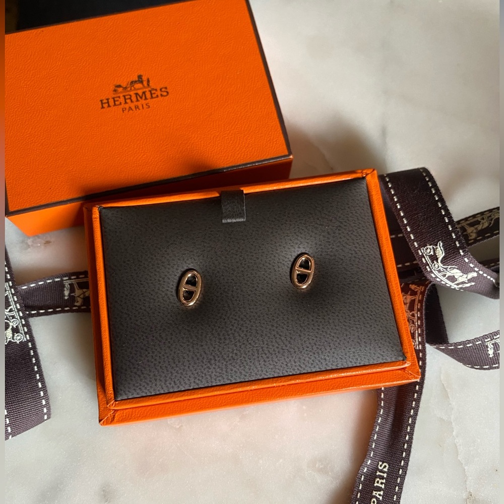 Hermès Farandole earrings, very small model in rose gold